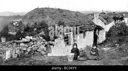 Crofters' houses, Stornoway, Lewis, Western Isles, Scotland, 1924-1926.Artist: Valentine & Sons Ltd Stock Photo