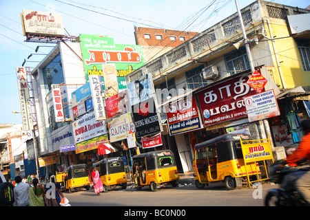 Nehru street in Pondicherry India Stock Photo - Alamy