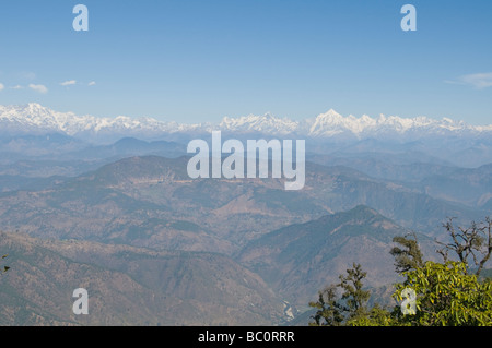 Indian Himalayan Peeks, Uttaranchal, Northern India, bordered with China Stock Photo