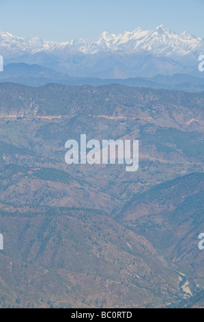 Indian Himalayan Peeks, Uttaranchal, Northern India, bordered with China Stock Photo