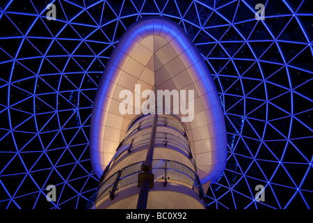 Dome of the Victoria Square by night (commercial center) in Belfast, Northern Ireland, United Kingdom, Europe Stock Photo