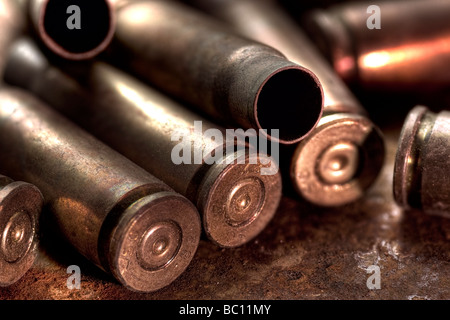 Empty AK-47 casings Stock Photo
