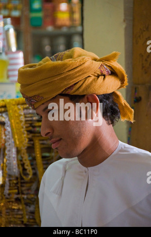 Local people in the Souk of Mutrah Muscat Oman Stock Photo