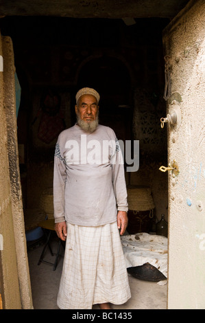 Villager in the village of Al Shareija in Al Jabal El Akhdar region Sultanate of Oman Stock Photo