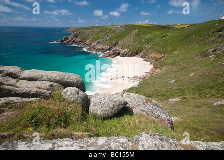 Porthchapel Beach Cornwall Stock Photo