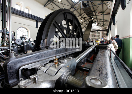 Historic steam engines at the former coalmine pit Zeche Hannover, Bochum, Germany Stock Photo