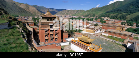 China, Gansu province, Xiahe, Labrang Buddhist Monastery Stock Photo