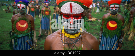 Papua New Guinea, Western Highlands, Mount Hagen, Sing-sing festival Stock Photo