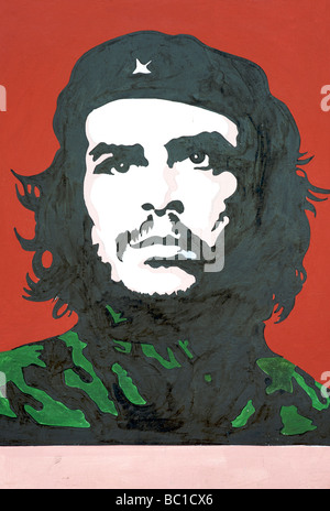 Wall painting of the iconic revolutionary Che Guevara, Pinar del Rio, Cuba Stock Photo
