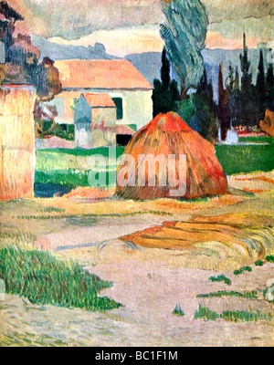 'Landscape in Brittany', 1888 (1939).Artist: Paul Gauguin Stock Photo