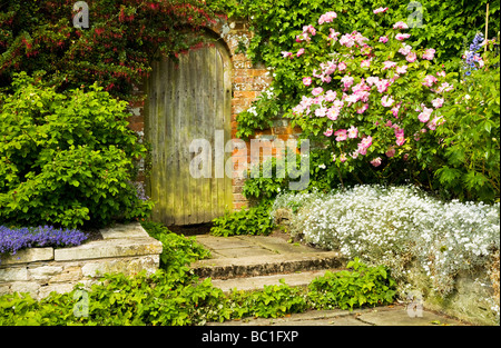 A corner of the Rose Garden at Broadleas Garden Devizes Wiltshire ...