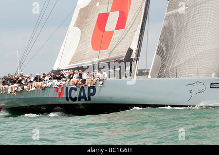 Round the Island Race 2009 ICAP Leopard 3 Stock Photo