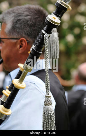 Highland piper at the highland games Bressuire France. Stock Photo