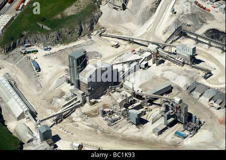 Quarrying Operations, Derbyshire Peak District, Northern England Stock Photo