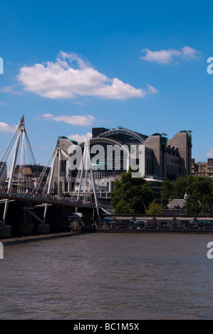 Hungerford Bridge and Golden Jubilee Bridges Stock Photo