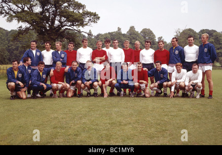 The England World Cup squad at Lilleshall Hall training camp prior to the 1966 World Cup tournament Stock Photo