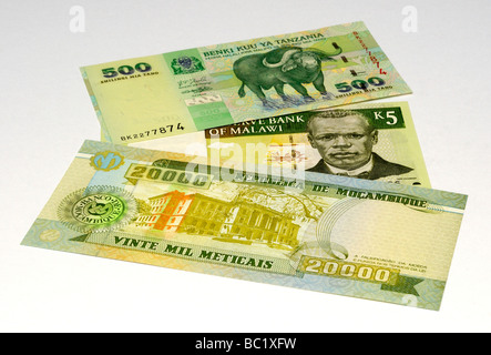 South East African Banknotes. Stock Photo