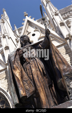 Saint Michael and St Gudula Cathedral in Brussels Stock Photo