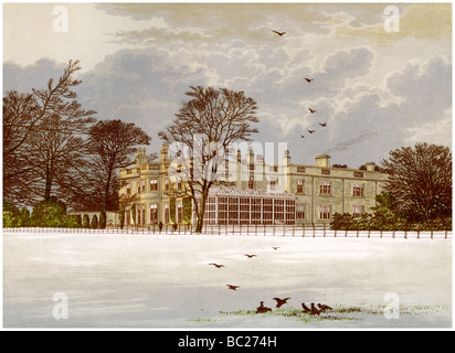 Ednaston Lodge, Derbyshire, home of the Kingdon family, c1880. Artist: Unknown Stock Photo