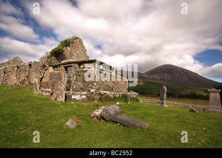 Church ruin, Cill Chriosd, Isle of Skye, Inner Hebrides, West Coast of Scotland, UK Stock Photo