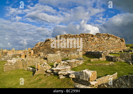 dh Broch of Gurness Scotland EVIE ORKNEY ISLES Iron age fortifications settlement prehistoric Britain heritage islands ruins Stock Photo
