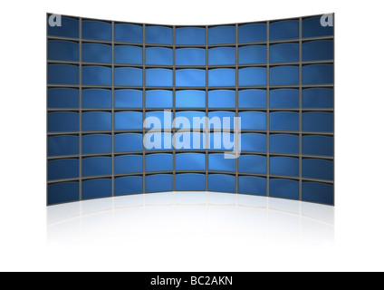 screens of monitors Compound system of set of screens Stock Photo