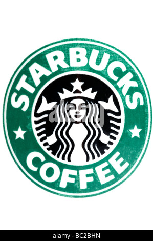 Close up of the 'Starbucks Coffee' logo Stock Photo