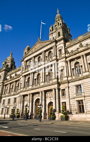 dh City Chambers GEORGE SQUARE GLASGOW City chambers front enterance Stock Photo