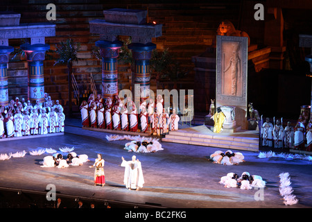 Aida by Giuseppe Verdi, performance at Arena, Verona, Italy Stock Photo