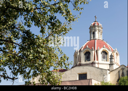 Church Dome near Holdage, Alameda, Mexico City Stock Photo