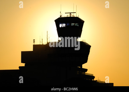 Tower of Berlin-Tegel Airport Stock Photo