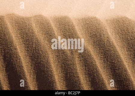 Close up of desert sand dune showing ripples and texture Stock Photo