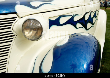 a customized car on display at a car show Stock Photo