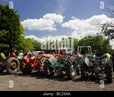 Vintage Tractor Rally Stock Photo