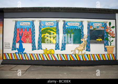 Berlin Wall, East Side Gallery, Berlin, Germany Stock Photo