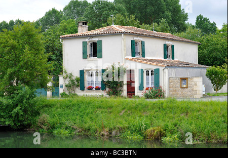 Beautiful French house in Coulon,  France Stock Photo