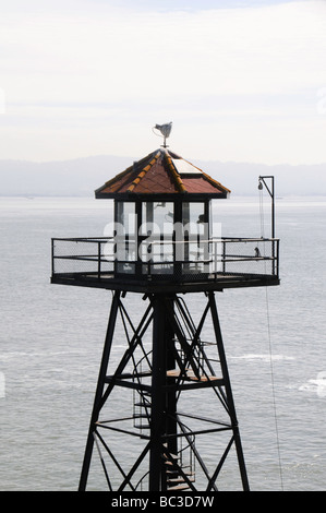 Guard Tower on Alcatraz, San Francisco, California Stock Photo