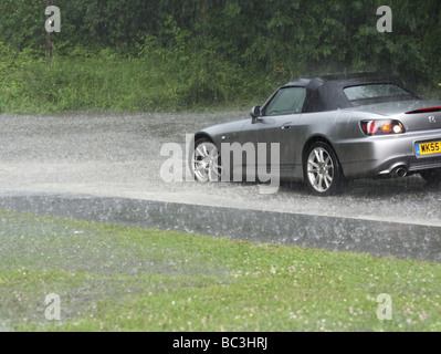 Flooding in the village of Cheddar - 2007 Stock Photo