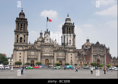 The Cathedral Metropolitan on El Zocalo, Mexico City. Stock Photo