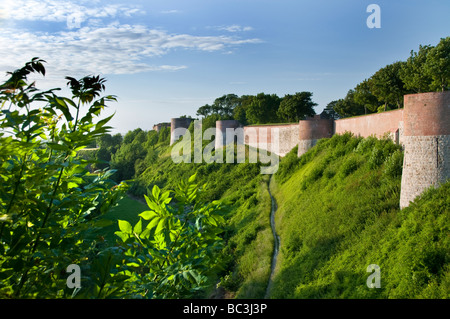 RAMPARTS MONTREUIL The historic old fortified ramparts of Montreuil sur Mer France Stock Photo