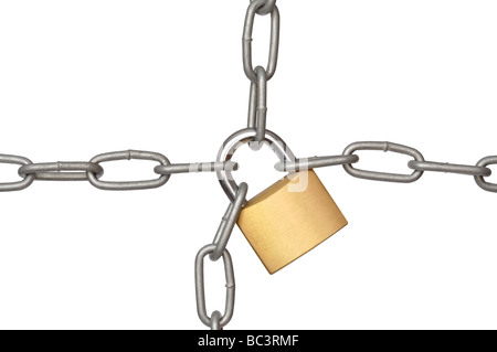Padlock and Chain Stock Photo