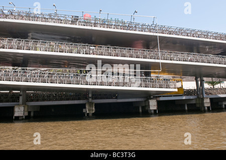 Multistorey bicycle park at Central Station, Amsterdam Stock Photo