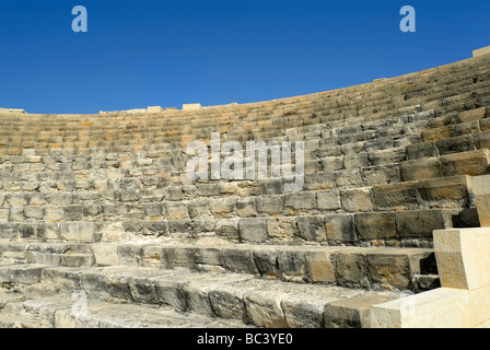 Cyprus, Kourion,  Latin, curium, historical, ancient archaeological site, ruins, roman , theatre Stock Photo