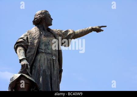 Dominican Republic - Santo Domingo - Colonial Zone - Columbus Park - Statue of Christopher Columbus Stock Photo