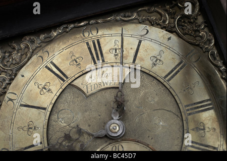 Antique Grandfather Clock face, UK Stock Photo