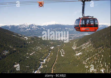 BC Whistler resort Peak 2 Peak gondola Stock Photo