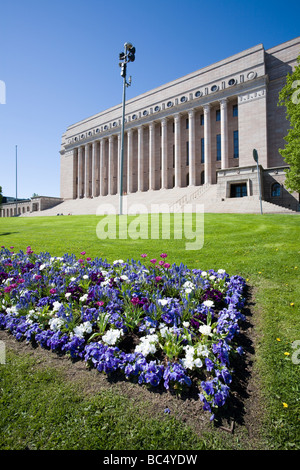 The Finnish Parliament House building in Helsinki Finland Stock Photo