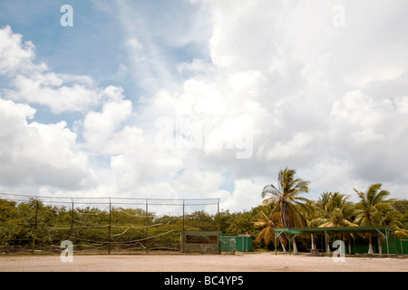 Old sports field Curacao Caribbean Stock Photo