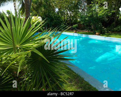 Ernest Hemingway House in Key West, the swimming pool Stock Photo