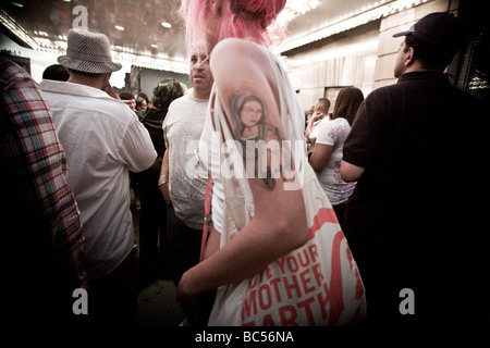 Vigil held outside the Apollo Theater in Harlem, New York City, N.Y. on June 26th, 2009. Stock Photo